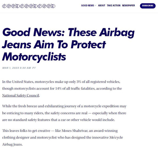 GOOD GOOD GOOD - These Airbag Jeans Aim To Protect Motorcyclists