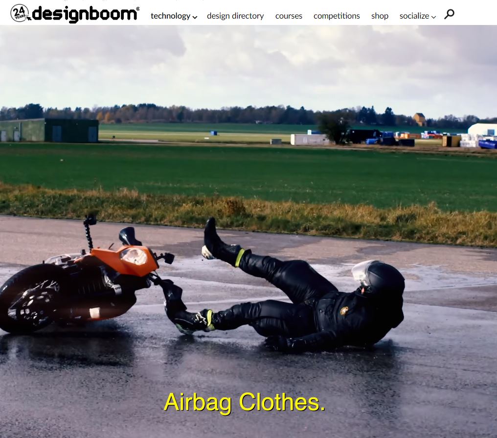 DESIGNBOOM - The future of personal safety Mo'cycle Airbag jeans