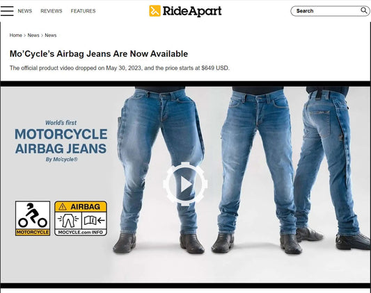 RIDE APART - Mo’Cycle’s Airbag Jeans Are Now Available