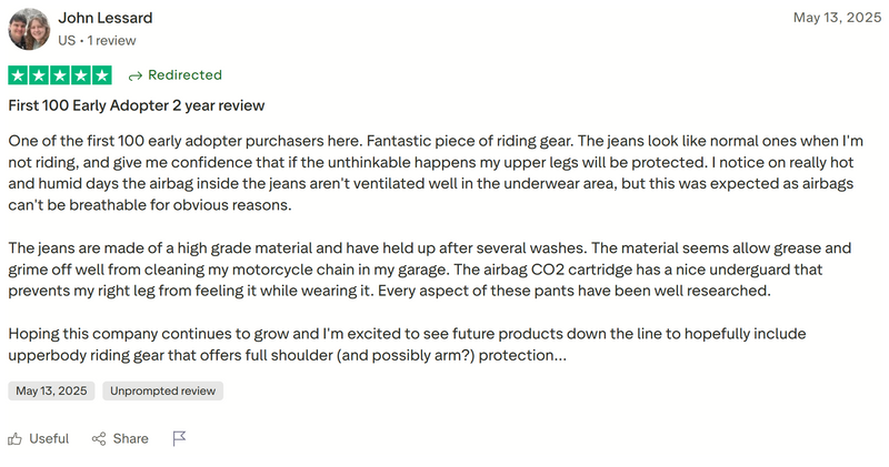 Trustpilot review by John Lessard