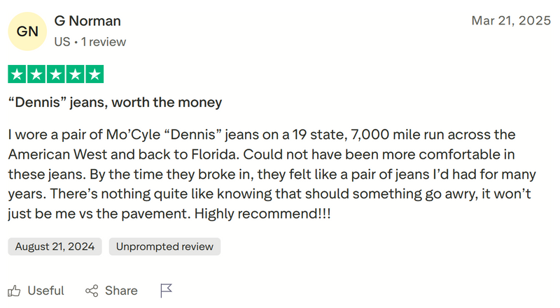Trustpilot review by G Norman