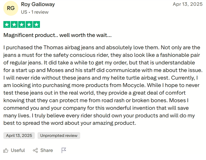 Trustpilot review by Roy Galloway